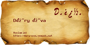 Déry Éva névjegykártya